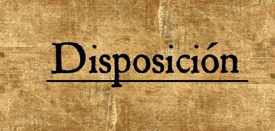 La dispocisión